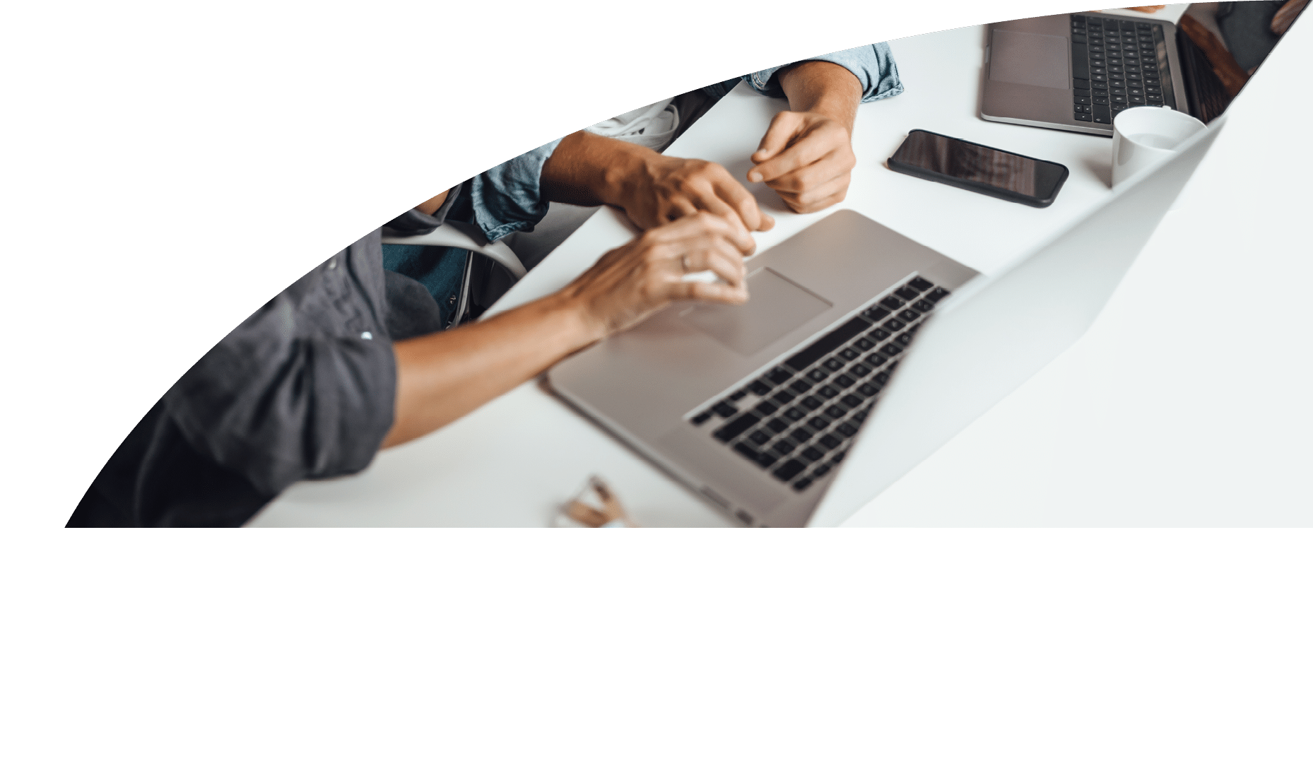 Group of young people working or studying together  Young modern business colleagues  Teamwork  Mock-up  Copy space